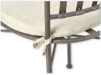 Sedia con braccioli in ferro battuto impilabile pisa con cuscino