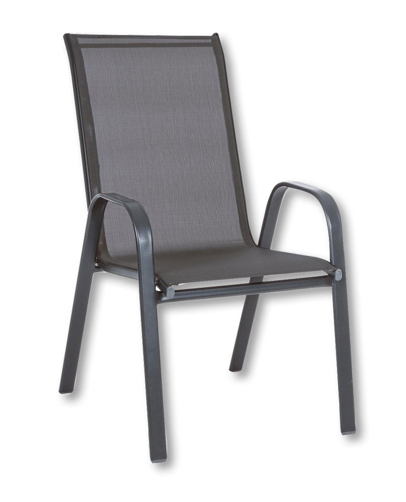 Sedia con braccioli Martinez antracite