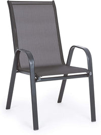 Sedia con braccioli Martinez antracite