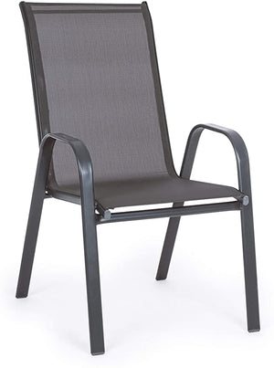 Sedia con braccioli Martinez antracite