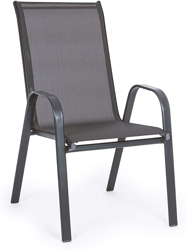 Sedia con braccioli Martinez antracite