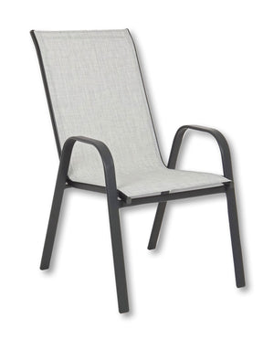 Sedia con braccioli Martinez grigio chiaro