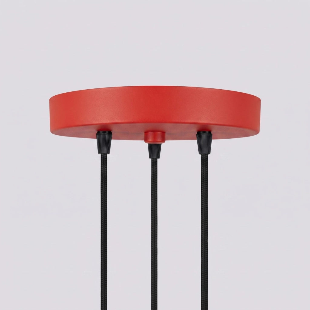Lampada a sospensione KARBON 3P rosso