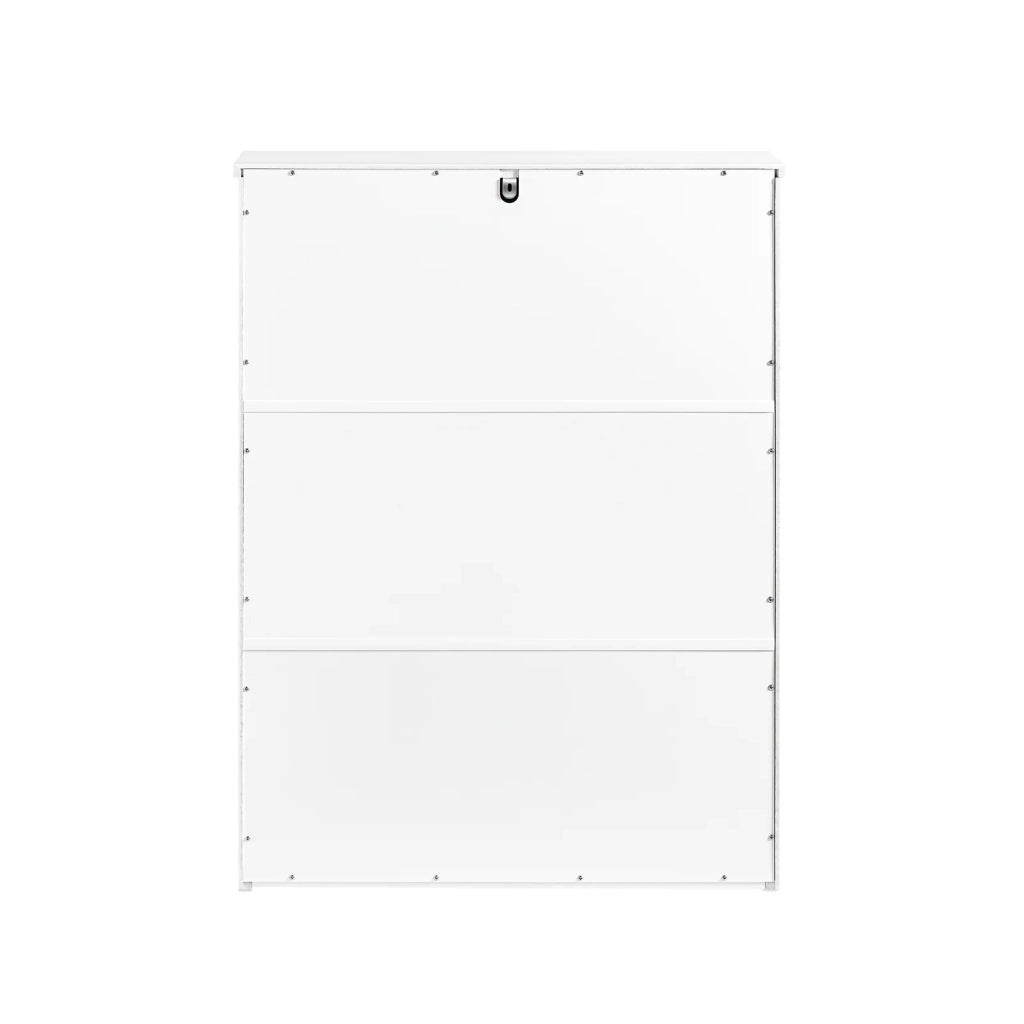 Scarpiera Con 2 Ribalte E 4 Ripiani Scarpiera Con Scomparto Aggiuntivo Portascarpe Salvaspazio Bianco 61x26x81cm FSR165-K-W