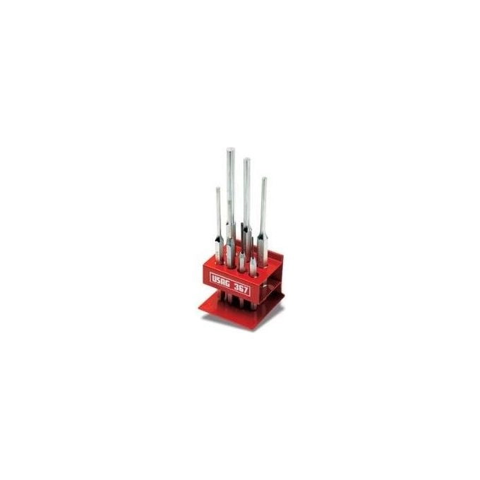 Usag U03670181 367 S7 Serie di 7 Cacciaspine Acciaio Cromo Vanadio 2x110 3x130 4x145 5x165 6x180 8x200 10x205 mm con Supporto