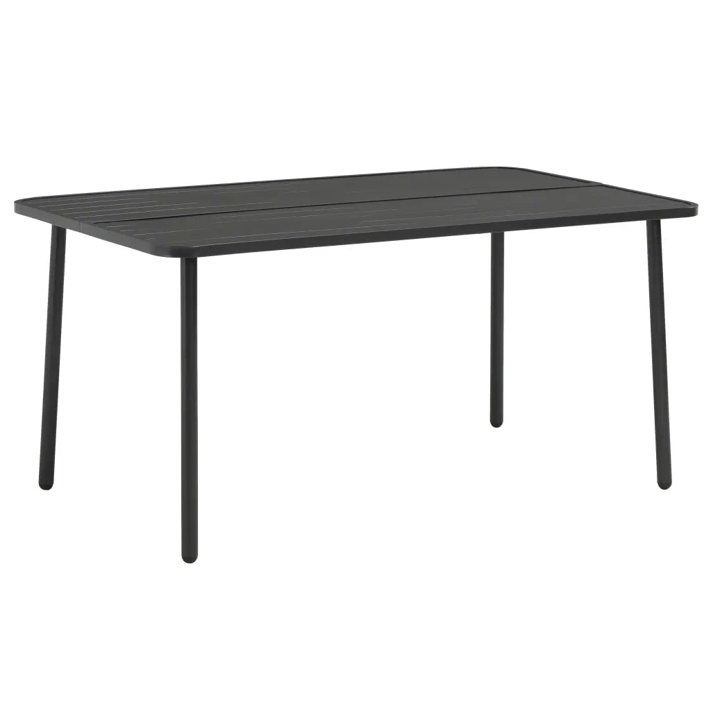 Set Mobili da Pranzo per Giardino 5 pz in Acciaio Grigio Scuro 3074475