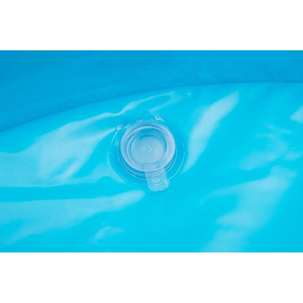 Trade Shop - Piscina Gonfiabile Family Rettangolare A 3 Anelli Decoro Fiori 305x183x56 Cm 54121 -