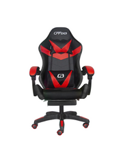 Sedia da Gaming Ergonomica 66x60x134 cm con Poggiapiedi in Similpelle Rosso