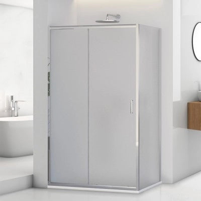 Box doccia angolare 80x100 cm scorrevole con vetro stampato  Tay