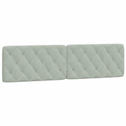 Cuscino Testiera Grigio Chiaro 200 cm in Velluto CFW6328152