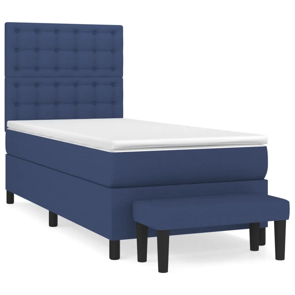 Giroletto a Molle con Materasso Blu 90x200 cm inTessuto 3136891