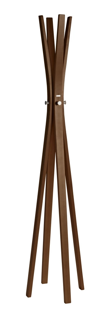 Attaccapanni Herdasa legno di faggio finitura noce 182x42x42