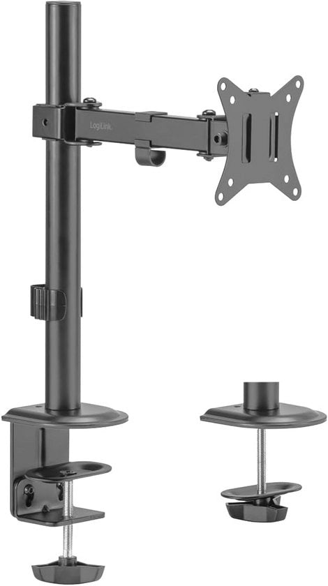Sostegno per monitor da 17-32 pollici, braccio regolabile 376 mm, acciaio, nero