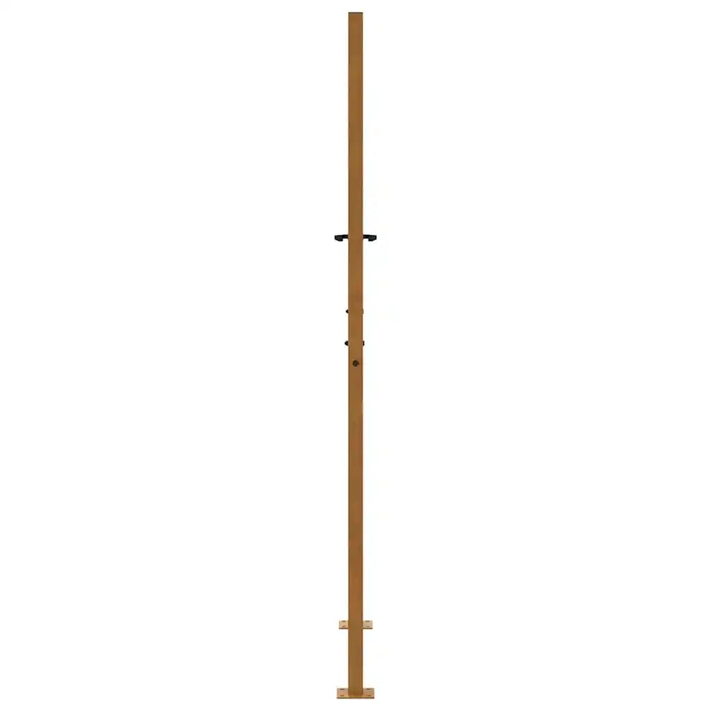 Cancello da giardino 100x175 cm in acciaio corten con design a traccia 4100987
