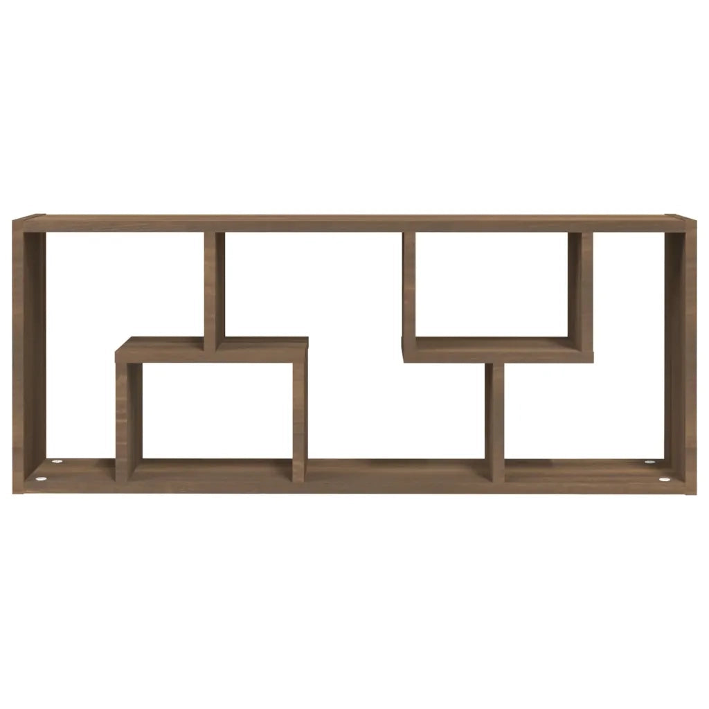 Mensola a Muro Rovere Marrone 36x16x90 cm in Legno Multistrato 815848