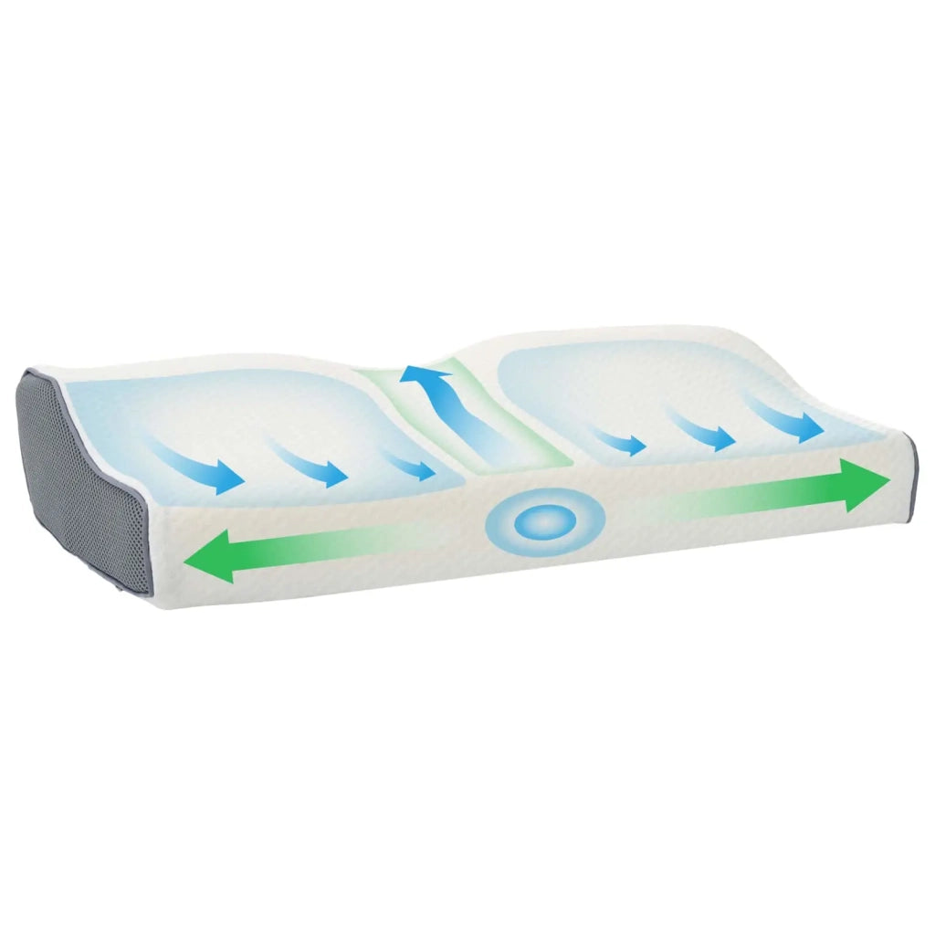 Cuscino cervicale Bianco Schiuma Memory 59 x 34,5 x 12 cm CFW8571876
