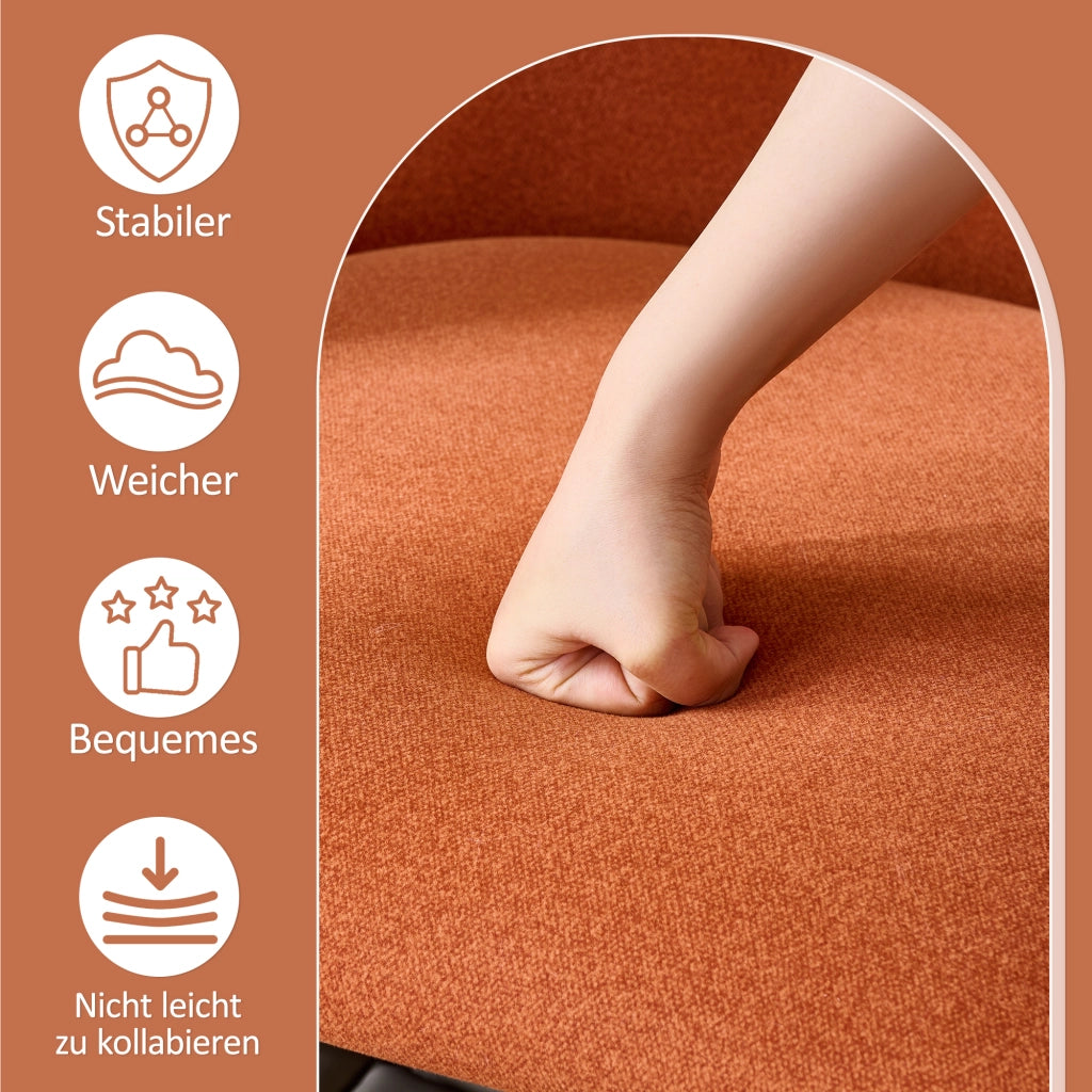 POLTRONA LOUNGE 66x69x76 cm Tessuto Rosso mattone Legno con nicchia per animali