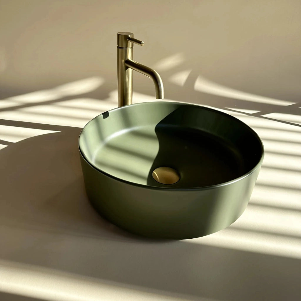 Lavabo Da Appoggio Rea Sami Green Matt