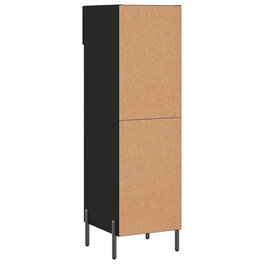 Scarpiera Nera 30x35x105 cm in Legno Multistrato 829685
