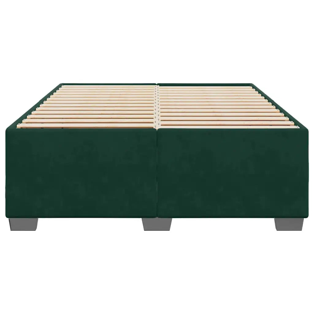Giroletto senza Materasso Verde Scuro 160x200 cm in Velluto