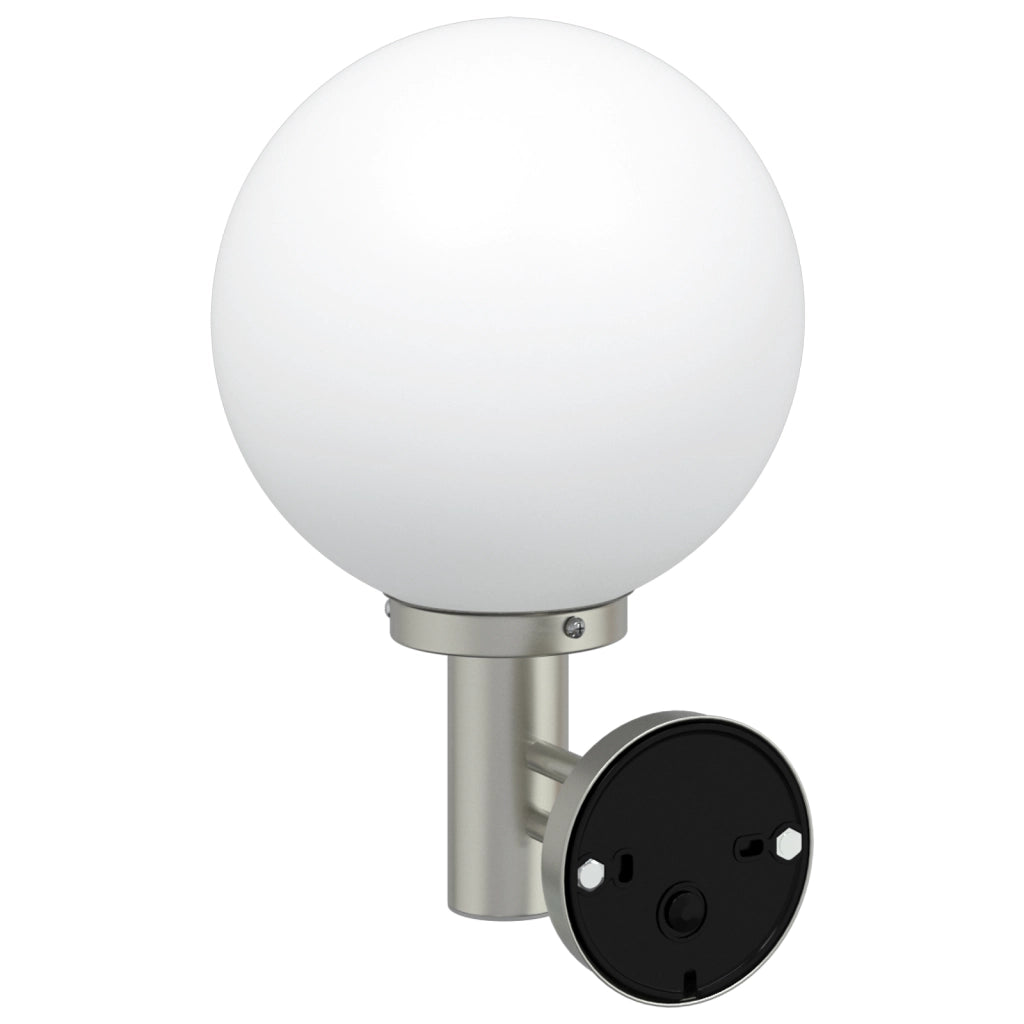 Lampade da parete 2 pezzi Acciaio Inossidabile Argento IP44