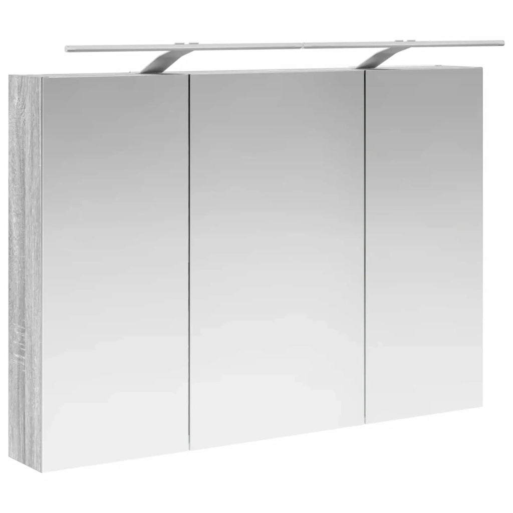 Set di mobili per il bagno 4 pcs Sonoma grigio 3407020