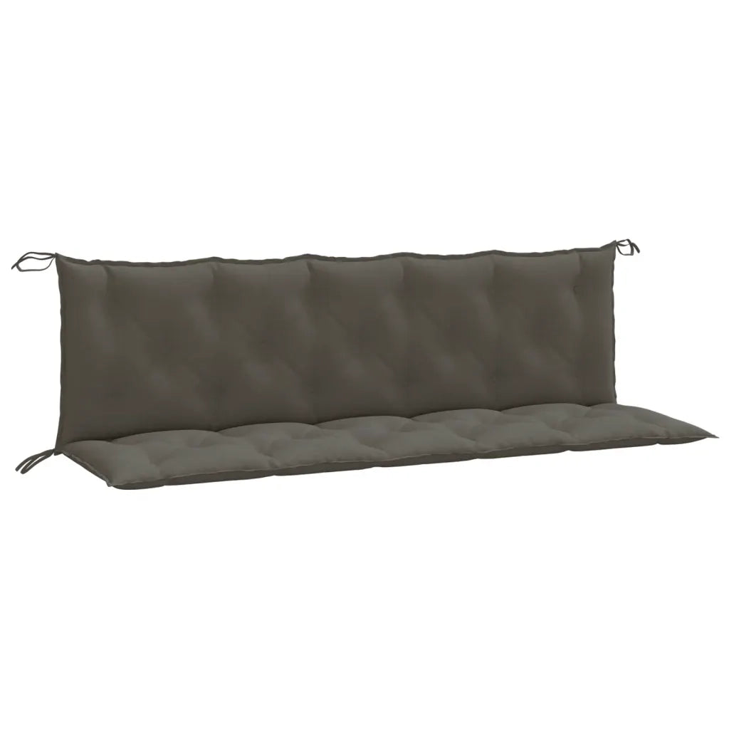 Cuscini Panca Giardino 2pz Grigio Scuro MÃ©lange 180x50x7 cm