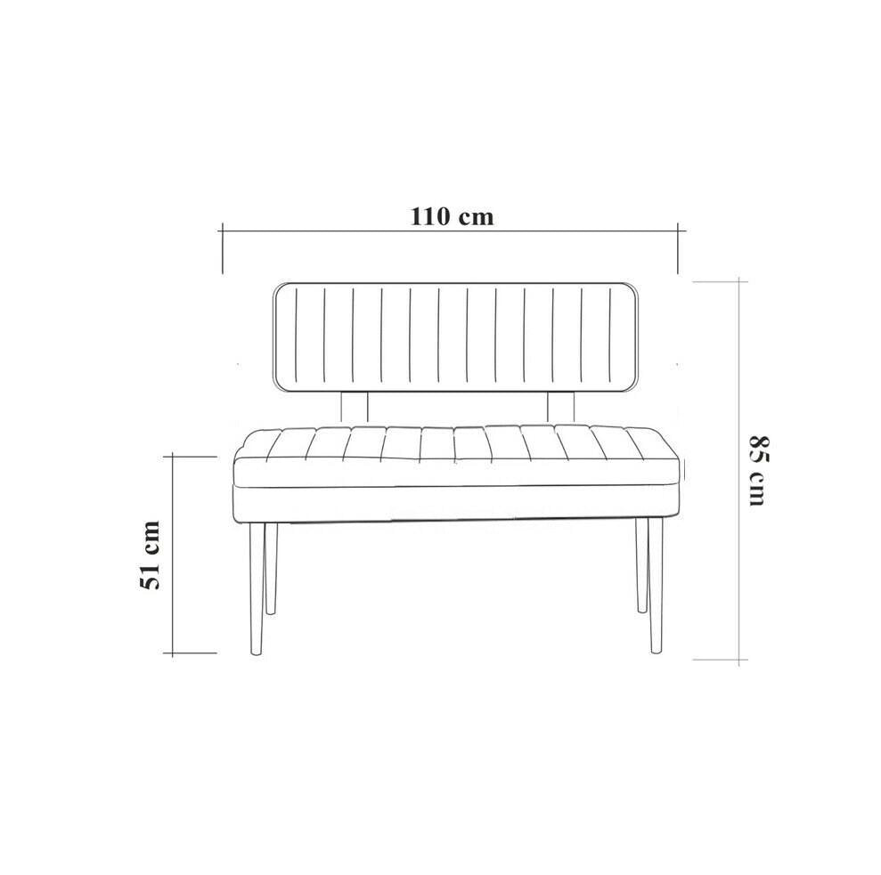 Salento, Panca Peso Supportato 150 kg, 110x40x85h cm Marrone Quercia