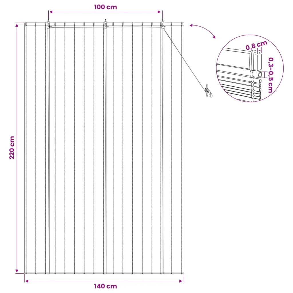 Tenda a rullo Naturale 140 x 220 cm Giunco 42034652