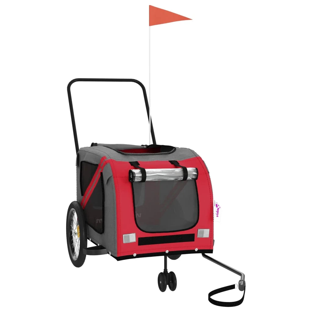 Rimorchio/carrello per animali domestici rosso 02_0044357
