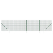 Recinzione da Giardino | Recinzione Metallica con Picchetti Ancoraggio Verde 2,2x10 m