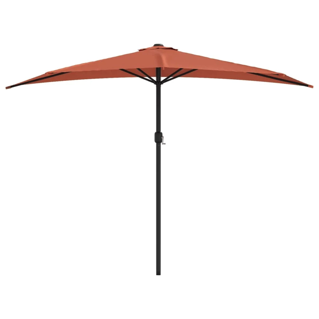 Ombrellone da balcone e palo in alluminio terracotta 300 x 150 x 253 cm 02_0008313
