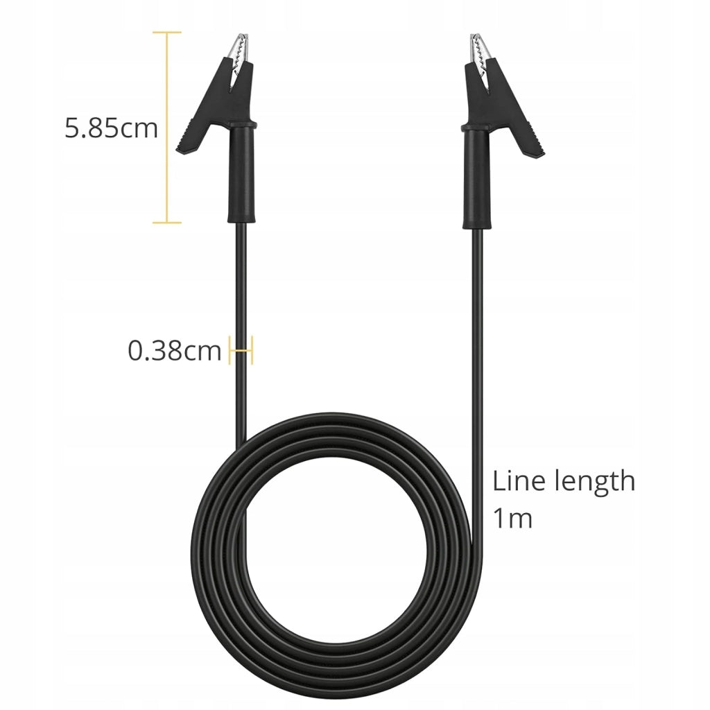 Cavi di Misura per Multimetro – Coccodrillo 1000V 15A Blu | Lunghezza 100 cm, Diametro 4 mm