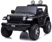 Macchina Elettrica per Bambini 12V 2 Posti con Licenza Jeep Wrangler Rubicon Nera