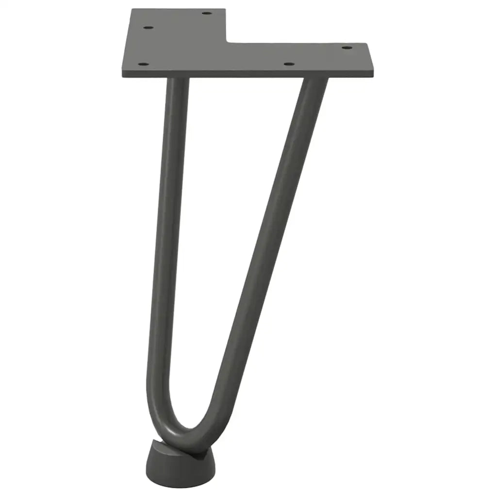 Gambe a forcina per tavolino 4 pz | Piede del tavolo antracite 20 cm acciaio massiccio