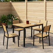 Tavolo da cena da giardino Bianco e Nero 108,5 x 55 x 75 cm 901760