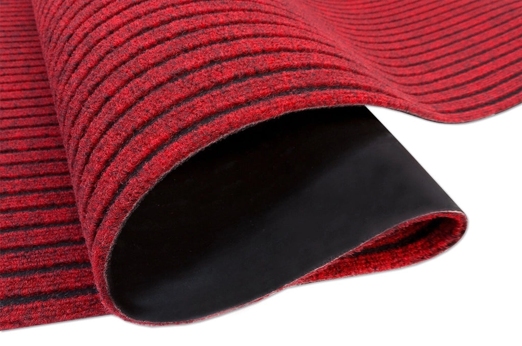 Passatoia Antiscivolo 100x450 Cm Corridoio Marciapiede Interno Esterno Tappeto Ingresso Righe Rosse