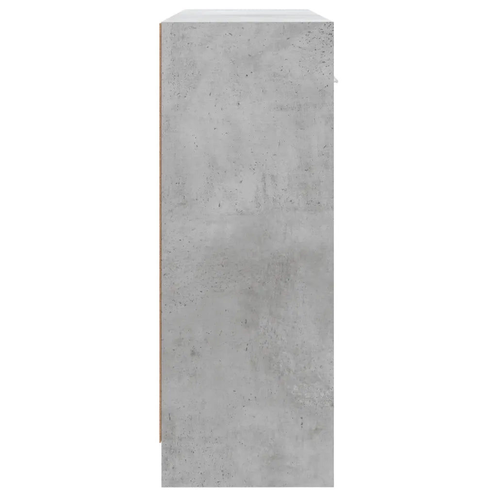 Credenza | Madia | Buffet da pranzo | Armadio da pranzo Grigio Cemento 91x28x75 cm in Legno Multistrato