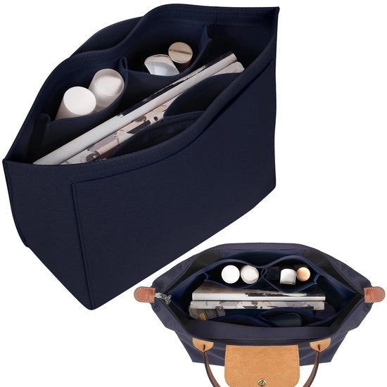 Organizzatore di Tasche per Comprare in Shopper Blu Marino M Mano Tasca Organizer M Organizer Tasca Interna per Shopper Tasca Organizer in Vilten con Molti Compartimenti Regali per Donne