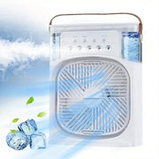 Ventilatore portatile mini, raffreddatore d'aria, ventilatore di raffreddamento, umidificatore d'aria, ventilatore desktop USB - bianco