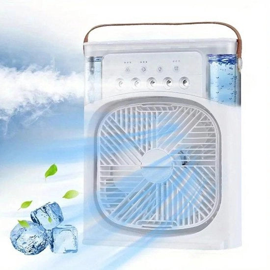 Ventilatore portatile mini, raffreddatore d'aria, ventilatore di raffreddamento, umidificatore d'aria, ventilatore desktop USB - bianco