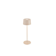 Zafferano Lampada a led da tavolo Olivia Pro Sabbia ricaricabile e dimmerabile - 2200-2700-3000K 9h alla massima potenza
