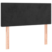 Testiera | Testata Nera 90x5x78/88 cm in Velluto