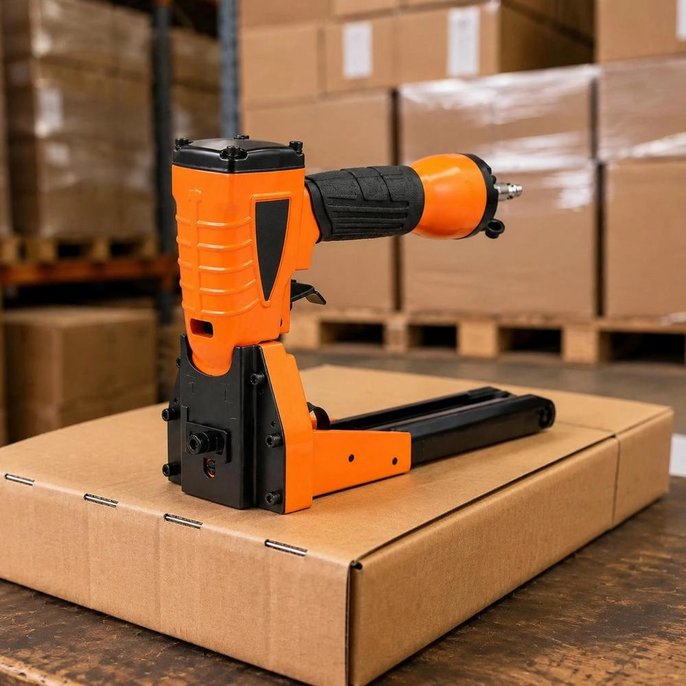 Pneumatic Carton Sealing Machine, Carton Sealing Stapler For 34.8 Mm Crown, 16 Mm And 19 Mm Length, 70–120 PSI Carton Lid Stapler For Boxes, Carton Closure, Packaging