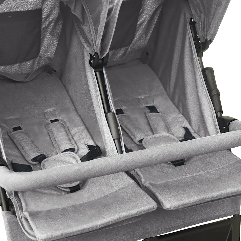 Passeggino Gemellare Grigio Chiaro in Acciaio cod mxl 69099