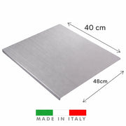 Spianatoia Tagliere in Acciaio Inox 304 per Impastare, con Tappeto Antiscivolo Omaggio 40x48 cm