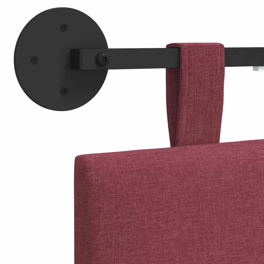 Testiera sospesa Con luce LED Rosso Vino Tessuto