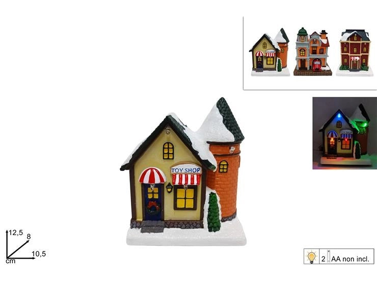 1 Pezzo Decorazione Natale Giostrina Scenario con Luci e Musica 2 Decori