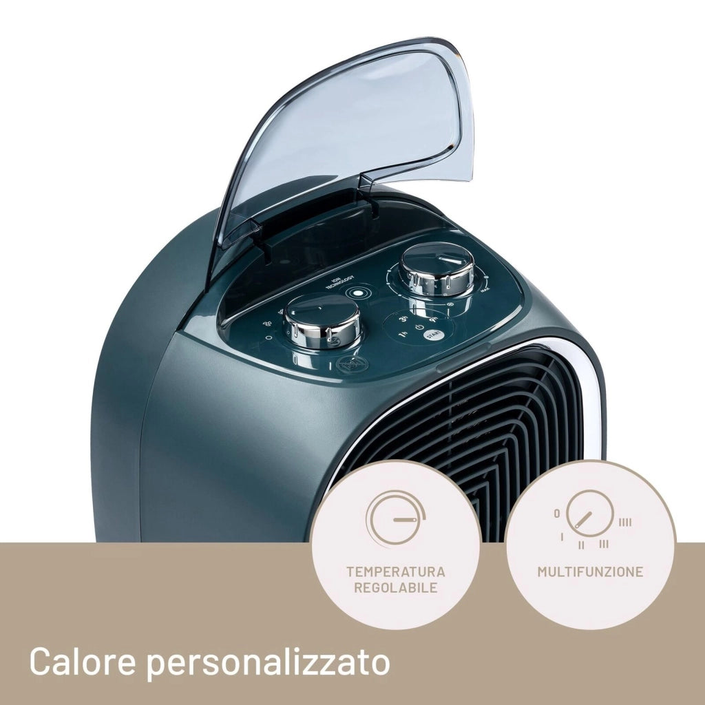 Imetec Silent Power Pure, Termoventilatore silenzioso con ionizzatore e timer di autospegnimento, Stufetta Elettrica, 2100 W, funzione antigelo, temperatura regolabile, 4 funzioni