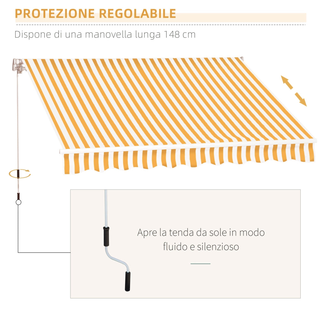 Tenda da esterno r¨¦tractable ¨C zephmum ¨C arancione 295x245 cm